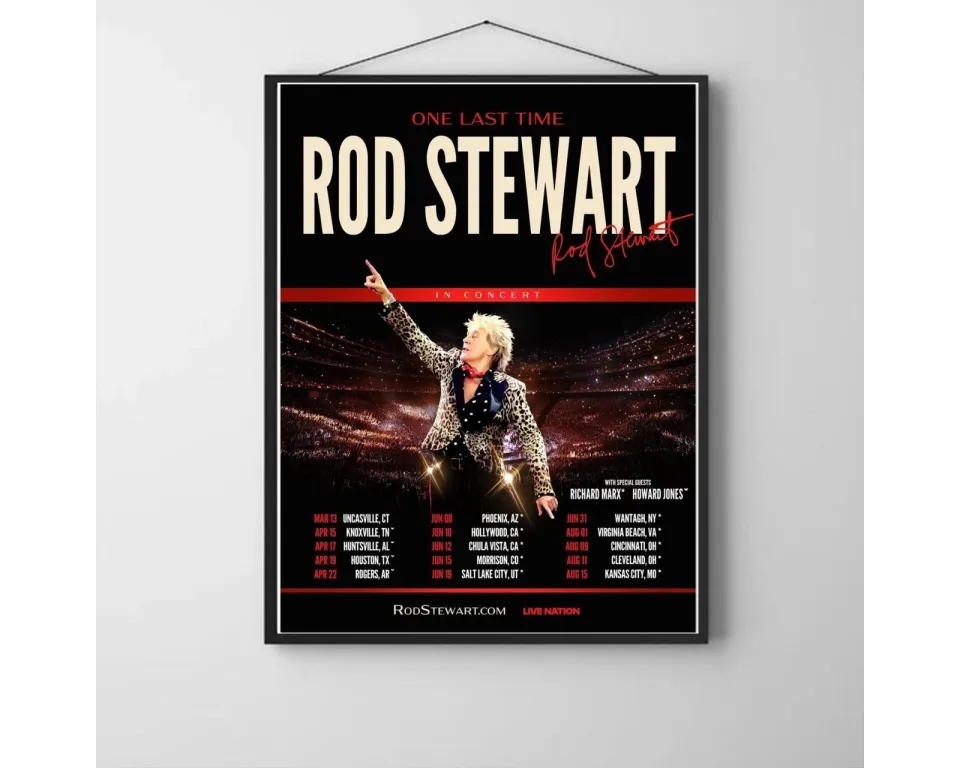Rod Stewart 2026–2027 concert poster